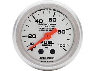 Ultra Lite Fuel Pressure Gauge 2 1/16 mechanical 0 100 psi