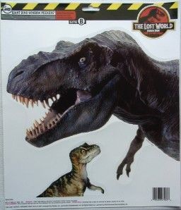 Official Lost World Jurassic Park T Rex Window Cling 97