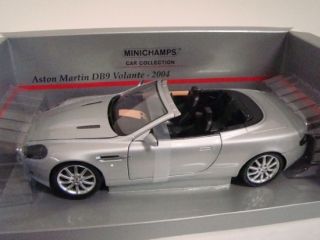 2004 Aston Martin DB9 Volante Silver LHD 1 18 Minichamps