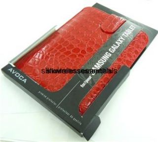 New Original Red Avoca Leather Pouch Cover Case for Samsung Galaxy Tab 