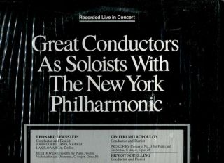 NY Philharmonic Conductor Soloists Bernstein Walter Mitropoulos 