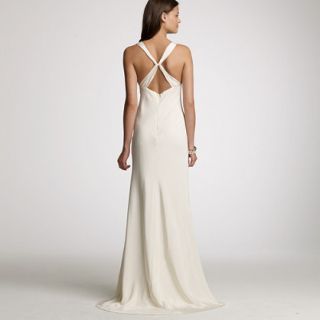 Crew JCrew Avery Ivory Silk Long Dress Wedding Gown sz 2 worn 1x for 