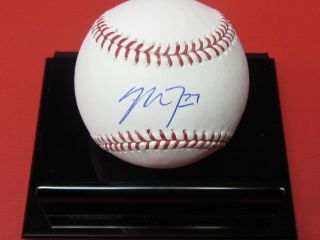 MIKE TROUT SIGNED AUTOGRAPH BASEBALL MLB AUTHENTICATED 181081 EK