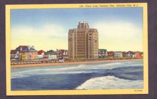 Beach Scene Atlantic City New Jersey Postcard