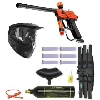 Azodin Blitz Paintball 3Skull Mega Gun Package   Orange/Black