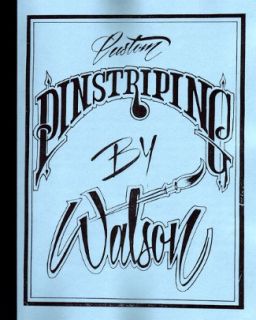 Custom Pinstriping Book by Watson Airbrush Pinstripe