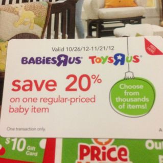 Babies R Us Toys R Us Coupon 20 Off Plus Many Others Valid 10 26 12 11 