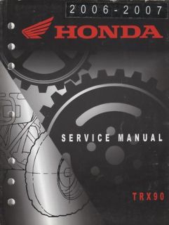 2006 07 Honda ATV 4 Wheeler TRX90 Service Manual New