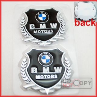 2pcs Metal Side Emblems Logo Auto Car Decor Stickers Decals For BMW 