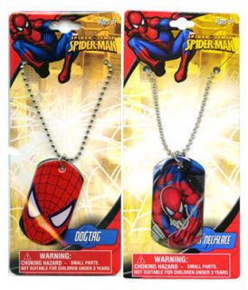 12 Spider Man Adjustable Dog Tag Necklaces Party Favors
