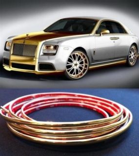 Gold Trim Molding Strip Grill Interior Exterior Car Styling Decoration 