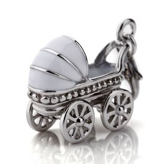 925 Sterling Silver Charm Pendent Lovely Baby Carriage
