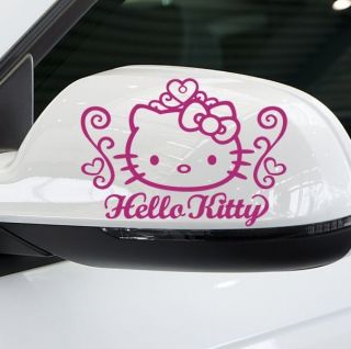   Pink Hello Kitty Car Rearview Mirror Decal Sticker 5 2X3