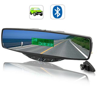 Bluetooth Rearview Car Mirror Caller ID Display