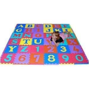 Alphabet and Number Baby Floor Play Mat Numbers Letters Mats Rubber 