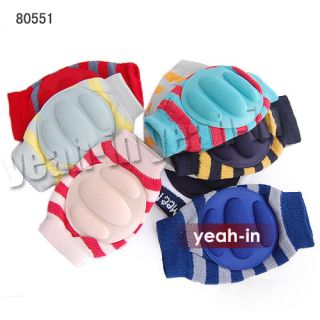 New Baby Crawling Knee Pad Toddler Elbow Pads Stripe color 80551