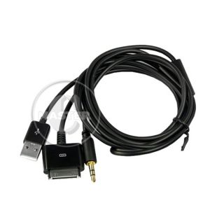 Pro Auto Car Audio Line Out USB 30 Pin Cable for iPod Touch iPhone 4 
