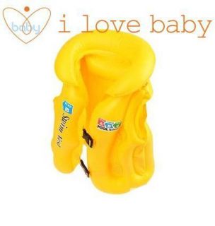 Baby Safety Swimming Aid Inflatable Swim Vest Yellow