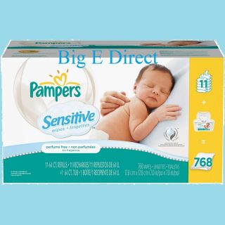 Pampers Sensitive Baby Wipes 768 ct Perfume Free and Alcohol Free