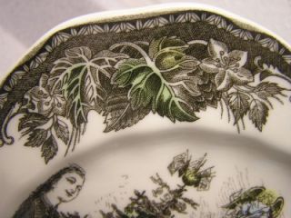   Friendly Village Christmas Small Square Salad Plate Johnson Brothers