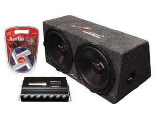 New Audiopipe Apsb 1250 Dual 12 Subwoofer Enclosure Box 1000W Amp 
