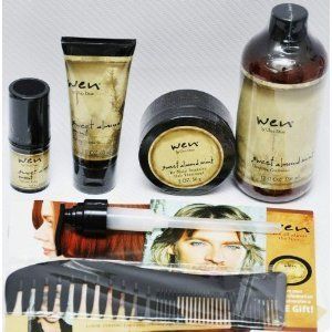 Wen by Chaz Dean Healthy Hair Care System Sweet Almond Mint Kit Set 5 