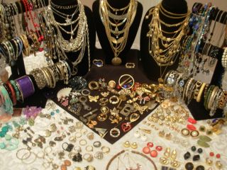   of 355 Pieces of Costume Jewelry Monet Avon Park Lane Sarah Cov Napier