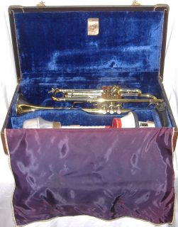 Vintage Bach Stradivarius Model 37 Trumpet w Case 3 Mutes