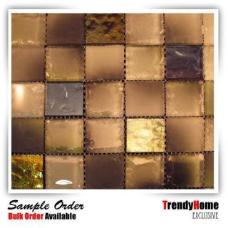   Silver Gold Glass Mosaic Tile Kitchen Backsplash Grey