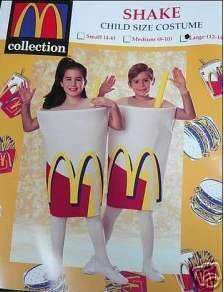 New McDonalds Milkshake Soda Halloween Costume 4 5 6 Small Child Milk 