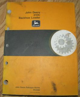   310C Backhoe Loader Parts Catalog Manual PC2068 JD Tractor