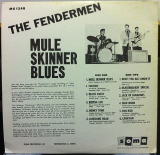 The Fendermen Mule Skinner Blues LP VG MG 1240 Vinyl 1960 Record 