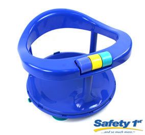 Safety 1st First Baby Bath Seat Tub Sink Swivel Chair Blue