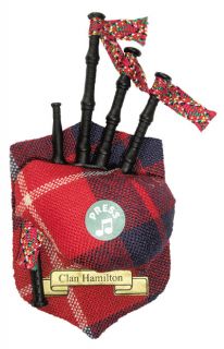   Gift Scotland Tartan Musical Clan Magnet Bagpipes Hamilton