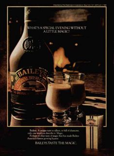 1981 Baileys Irish Creme Liquor color advertisement ~ A little Magic