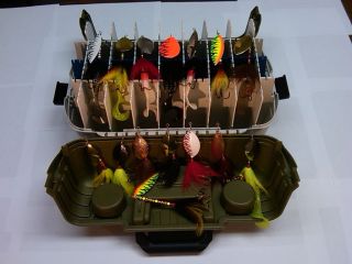 Tackle Box with 4 Plano Trays - 14.875 x 17.188 