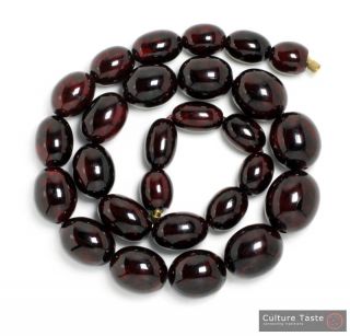 Vintage Cherry Amber Bakelite Faturan Necklace   CultureTaste
