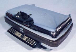   GE Chrome WAFFLE Iron maker BAKER Sandwich GRILL Made in USA Nice Cond