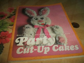 1968 Bakers Coconut Chocolate Party Cut Up Cakes Book