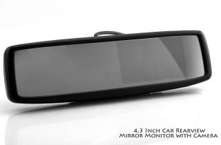 Car Rearview Mirror with Built in 4.3 Inch Monitor and Camera