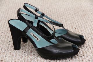 TSUBO Balin Peep Toe Platform Slingback Sandals Heels Size 7 5