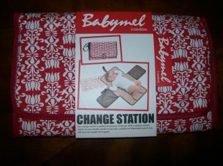 BABYMEL CHANGING STATION WRISTLET MOROCCAN RED AND WHITE DISCONTINUED 