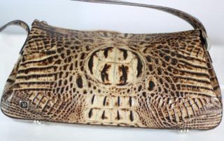 Stunning Gia Croc Belly Embossed Leather Shoulder Bag by Besso