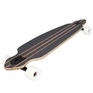 Bamboo Drop Through Complete Skateboard Longboard thru 9 5X41 Black 