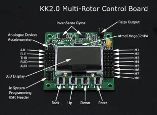 KK2 0 Multicopter Flight Control Board Tricopter Quadcopter Octocopter 