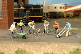 HO Bachmann Model Railroad Train CONSTRUCTION WORKERS Figures