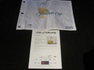   Signed 2009 Presidents Cup Pin Flag PSA DNA Harding Park SF
