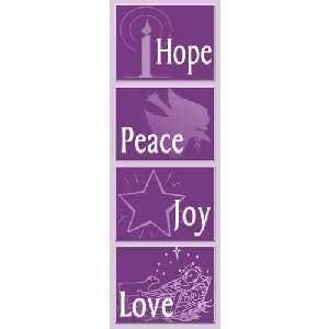 Banner Hope Peace Joy Love 24 x 72 Church Banner