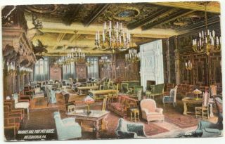 pittsburgh pa fort pitt hotel banquet hall postcard mailed no we carry 
