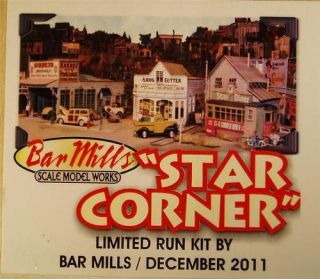 Bar Mills Star Corner HO Laser Cut Kit RARE Kit